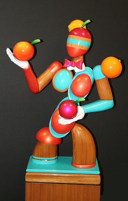 Bar Boy by Dan Meyer, 2002 cedar, cast resin, acrylic, & aluminum