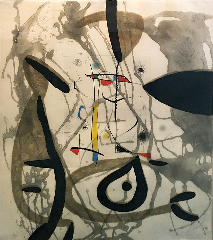 Ei Pi De Formentor by Joan Miro, 1975 aquatint etching — detail 2