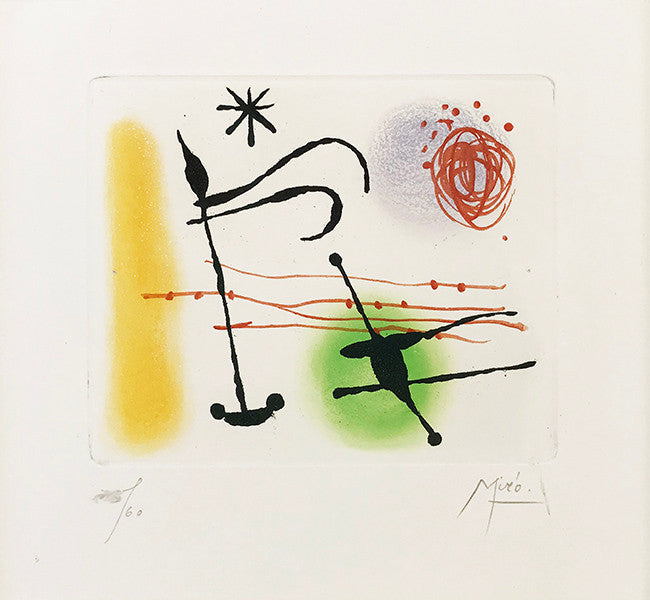 From: La Bague D'aurore by Joan Miro, 1957 etching & aquatint