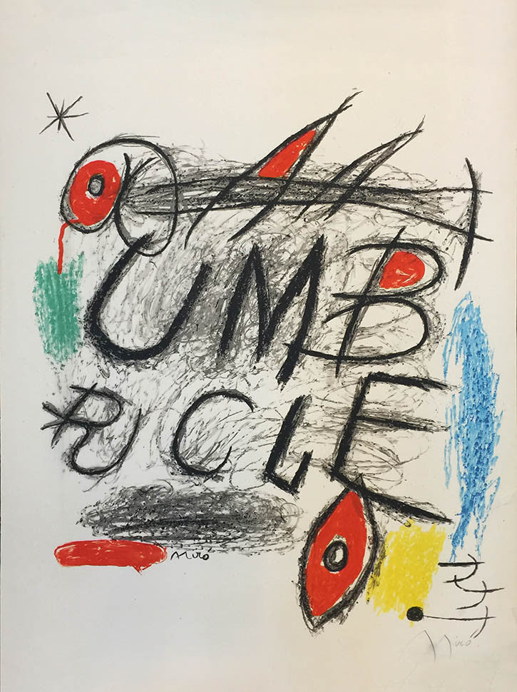 Umbracle by Joan Miro, 1973 lithograph — detail 2