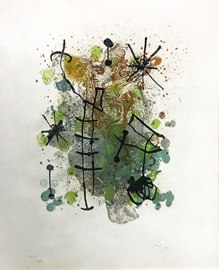 Untitled from Constellation Album) by Joan Miro, 1959 lithograph — detail 2