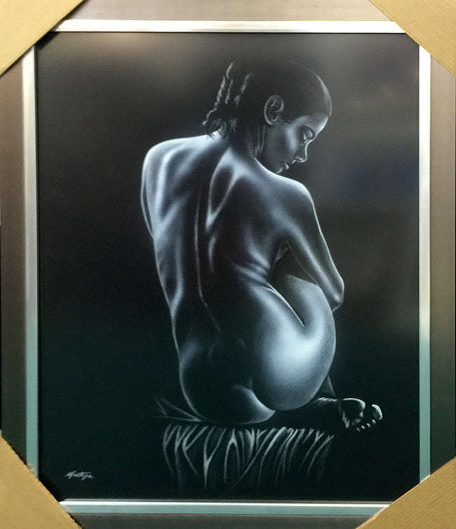 Untitled (Sitting Nude) by Fernando Montoya, drawing on paper
