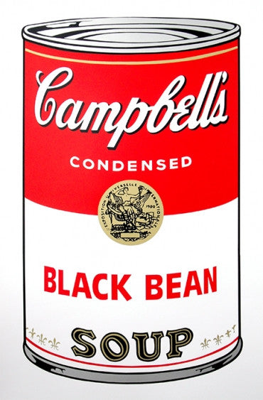 Black Beans - Campbell's Soup Can by Sunday B. Morning, screen print
