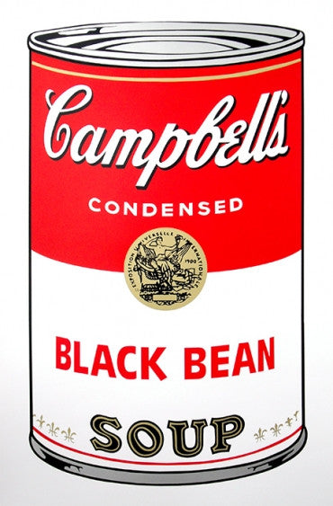 BLACK BEANS - CAMPBELL SOUP CAN BY ANDY WARHOL FOR SUNDAY B. MORNING