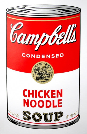 CHICKEN NOODLE - CAMPBELL SOUP CAN BY ANDY WARHOL FOR SUNDAY B. MORNING