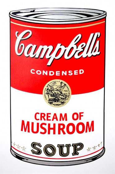 CREAM OF MUSHROOM - CAMPBELL SOUP CAN BY ANDY WARHOL FOR SUNDAY B. MORNING