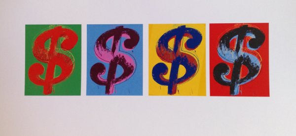 $ Dollar Sign (Set of 4) by Sunday B. Morning, 2013 screenprint — detail 2