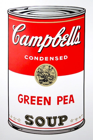 GREEN PEA - CAMPBELL SOUP CAN BY ANDY WARHOL FOR SUNDAY B. MORNING