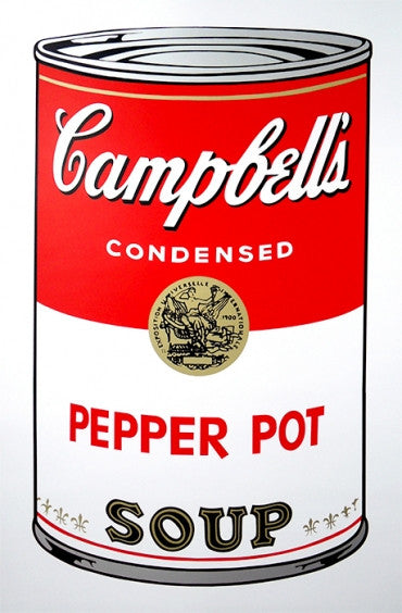 PEPPER POT - CAMPBELL SOUP CAN BY ANDY WARHOL FOR SUNDAY B. MORNING
