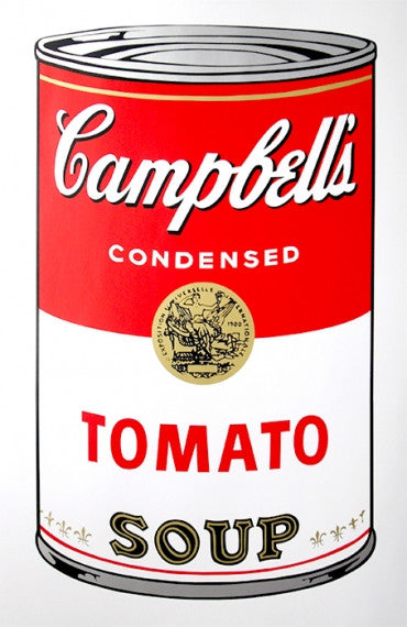 TOMATO - CAMPBELL SOUP CAN BY ANDY WARHOL FOR SUNDAY B. MORNING
