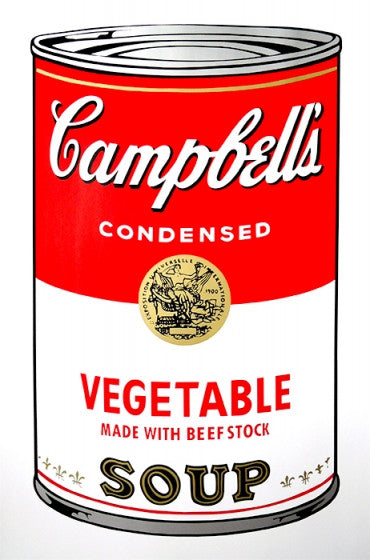 VEGETABLE - CAMPBELL SOUP CAN BY ANDY WARHOL FOR SUNDAY B. MORNING