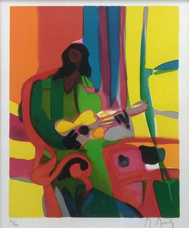 Le Petite Guitare by Marcel Mouly by Artists Misc., serigraph