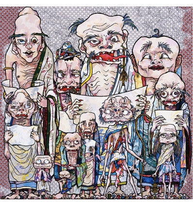 12 Arhats by Takashi Murakami, woven paper, 4-color offset lithograph, silver edition