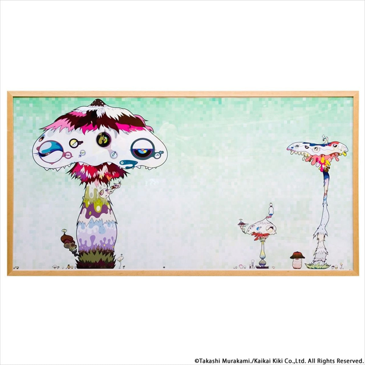 Kinshi Gradually Cover the World by Takashi Murakami, 2009 offset lithograph, with silver & green on paper