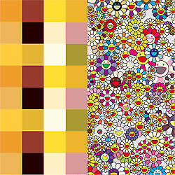 Aki Punkture Flowers 2012 by Takashi Murakami, 2018 offset lithograph with cold stamp and high gloss varnishing