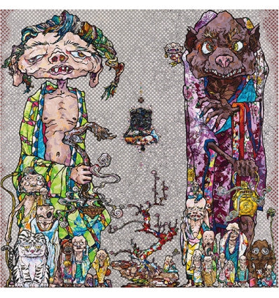Behold! Tis the Netherworld by Takashi Murakami, woven paper, 4-color offset lithograph, silver edition