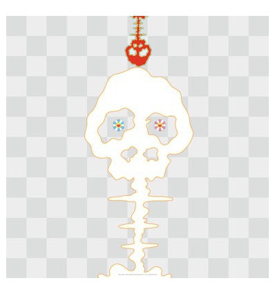 Dokuro (Silver) by Takashi Murakami, four - color offset printing, silver cold foil edition