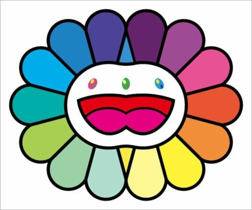 Multicolor Double Face (White) by Takashi Murakami, silkscreen edition
