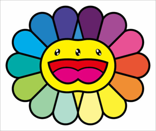 Multicolor Double Face (Yellow) by Takashi Murakami, silkscreen edition