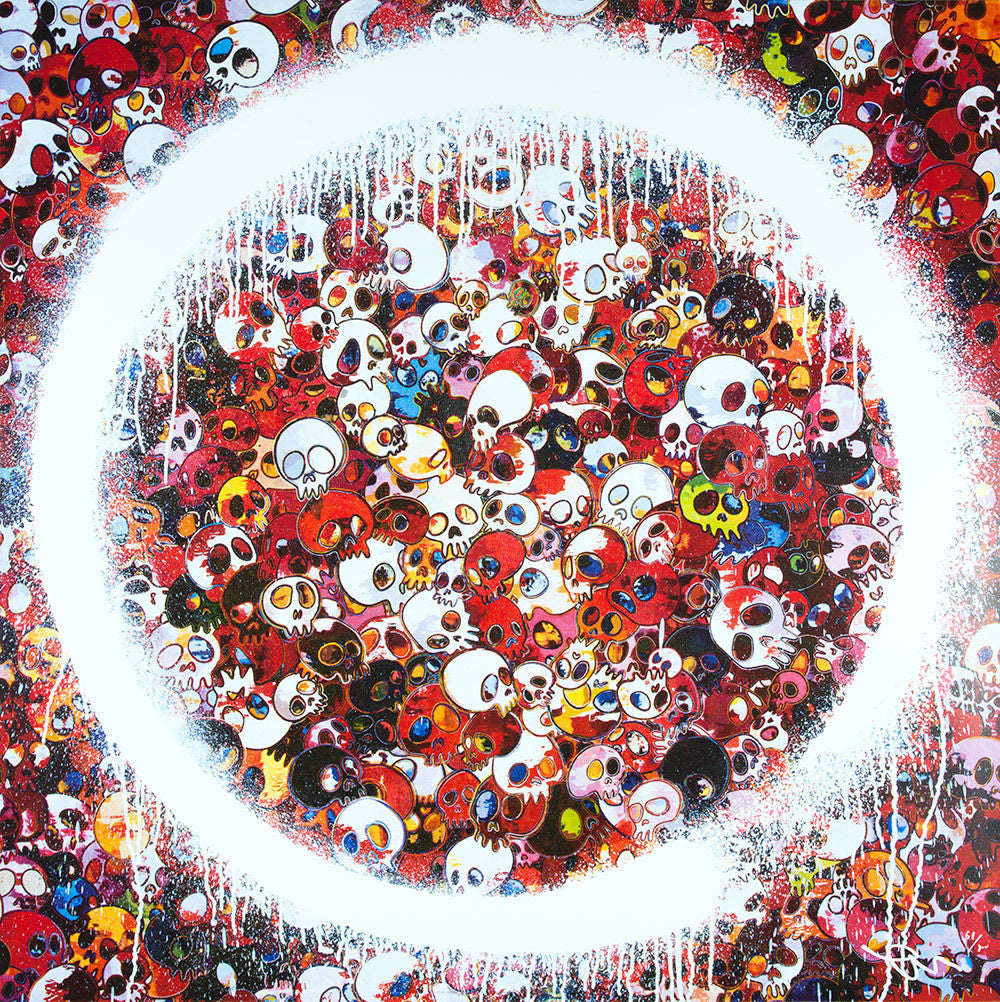 Enso: Zen Momento Mori (Red) by Takashi Murakami, 2016 offset lithograph — detail 2