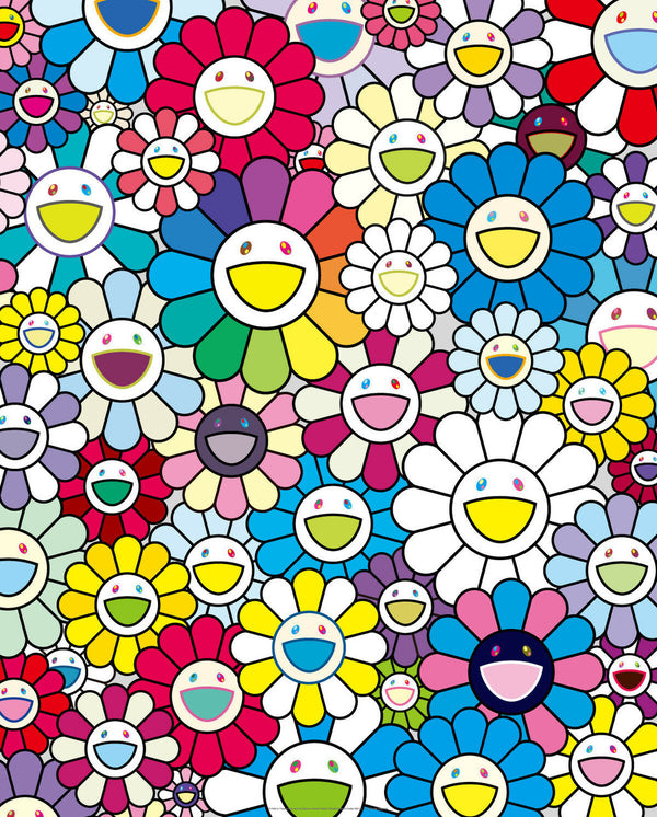A FIELD OF FLOWERS SEEN FROM THE STAIRS TO HEAVEN BY TAKASHI MURAKAMI