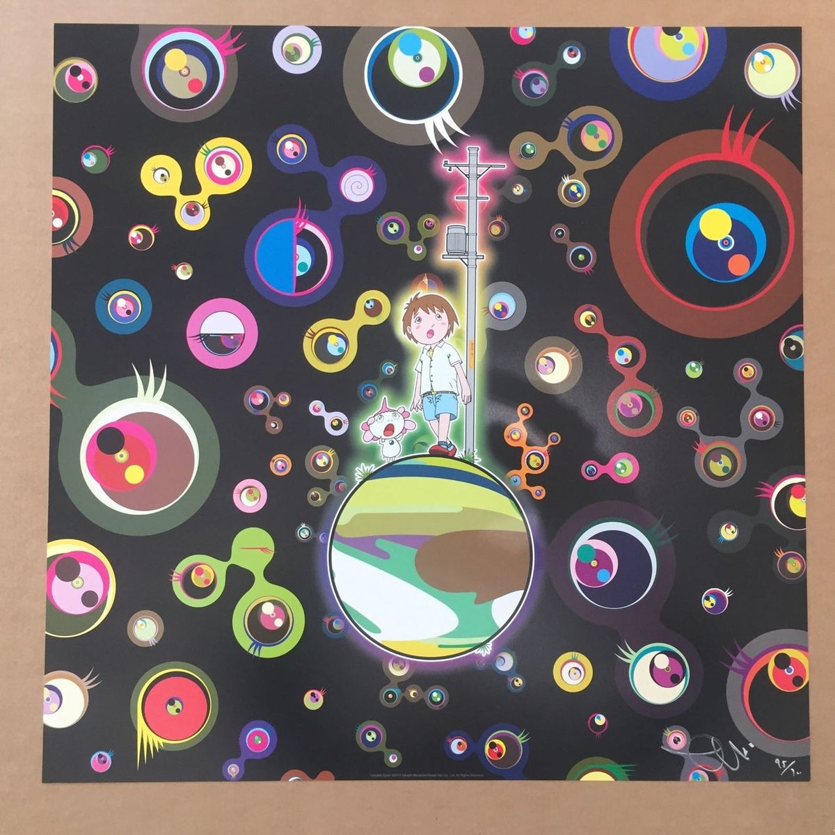 Jellyfish Big Eyes (Black) by Takashi Murakami, offset lithograph edition