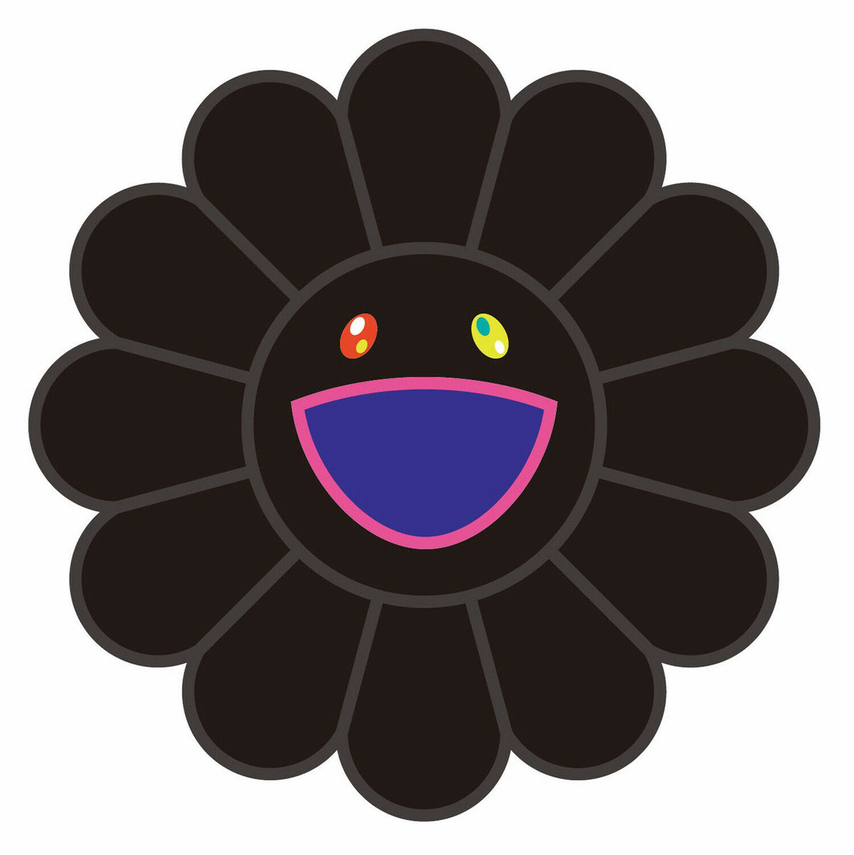 Flower Soul to Soul (Black) by Takashi Murakami, silkscreen edition