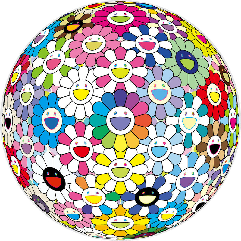 Flowerball Expanding Universe by Takashi Murakami, 2017 offset lithograph with cold stamp and high gloss varnishing