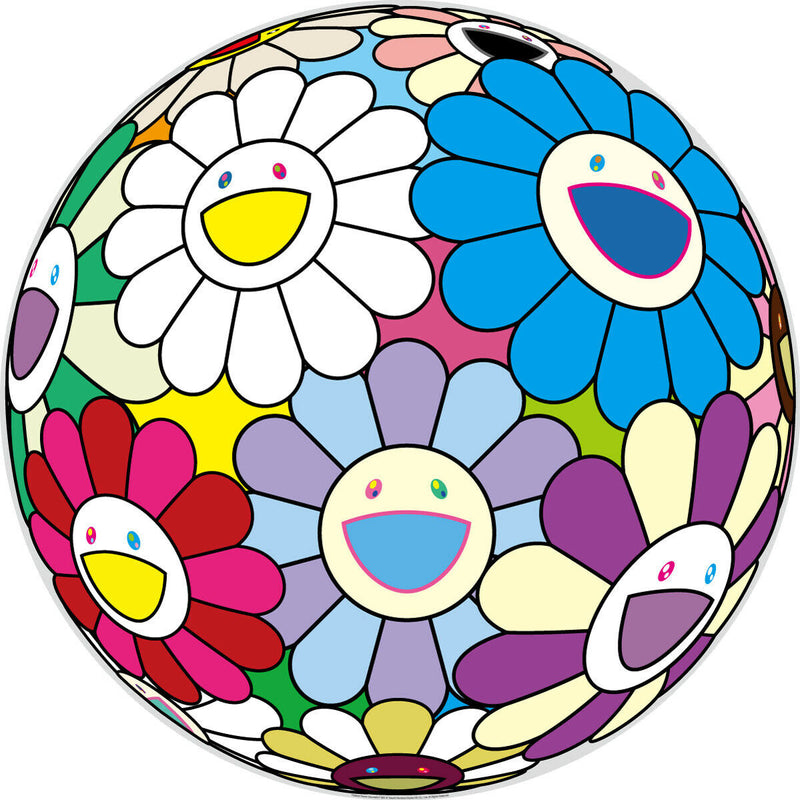 Flowerball Festival by Takashi Murakami, 2017 offset lithograph with cold stamp and high gloss varnishing