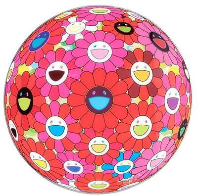 Flowerball Red Pink (3D) by Takashi Murakami, 2017 offset lithograph with cold stamp and high gloss varnishing