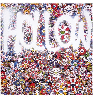 Flower Hollow by Takashi Murakami, woven paper, four-color offset printing, silver edition
