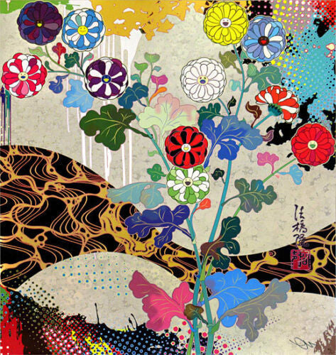 Korin: Pure White Kaikaikiki by Takashi Murakami, 2022 offset lithograph, cold stamp