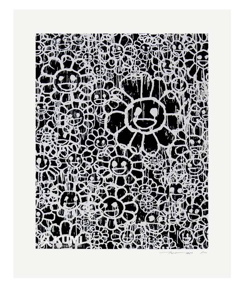 Madsaki Complexcon Flower (Black) by Takashi Murakami, offset lithograph edition