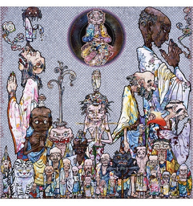 Phantasma by Takashi Murakami, woven paper, four-color offset printing, silver edition