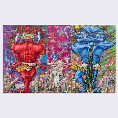 Red Demon and Blue Demon with 48 Arhats by Takashi Murakami, offset lithograph edition