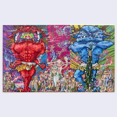 RED DEMON AND BLUE DEMON WITH 48 ARHATS BY TAKASHI MURAKAMI