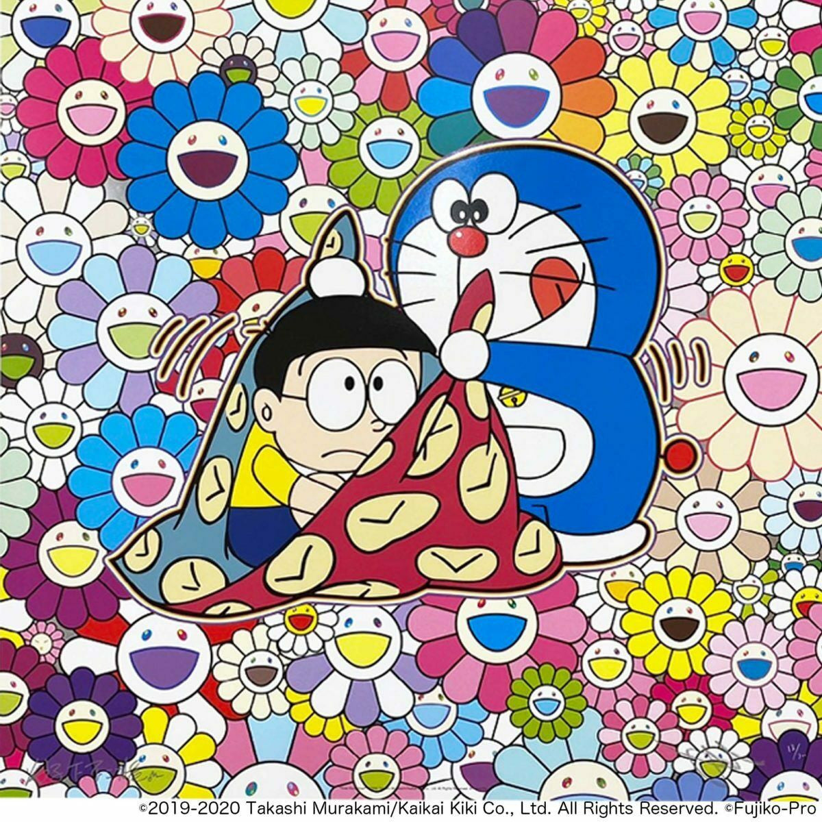 Time Warp Scarf by Takashi Murakami, 2021 offset lithograph