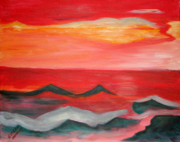 Colors in the Sunset by Estera Nanassy, 2012 oil on canvas