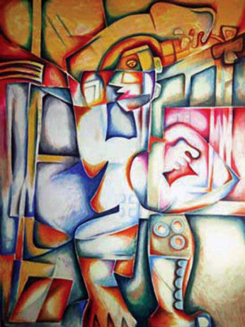 Adolescence the Inevitable Maze by Alexandra Nechita, lithograph