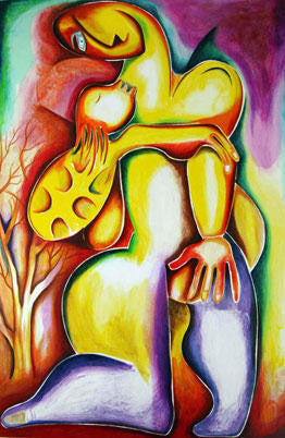 Embrace Growing Up by Alexandra Nechita, 2008 lithograph