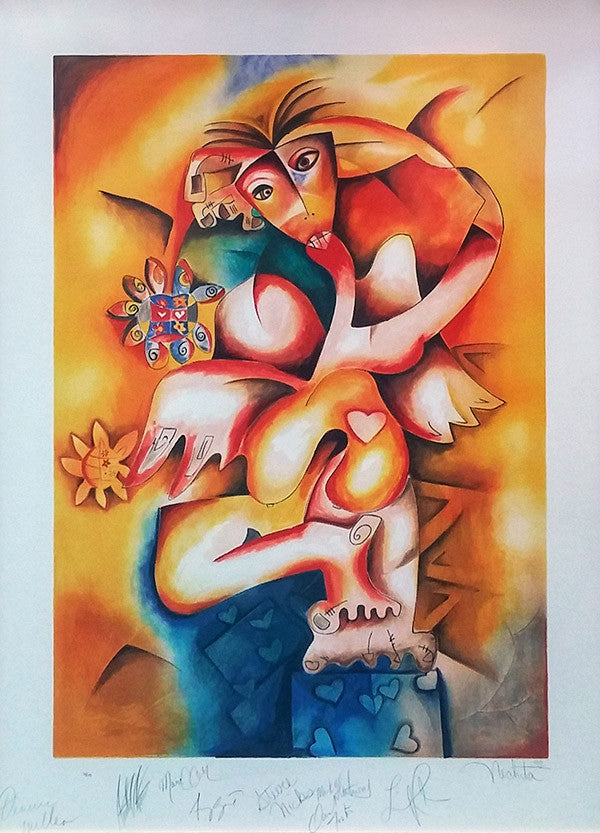 Hearts Aren't Meant to Be Broken by Alexandra Nechita, 1998 lithograph