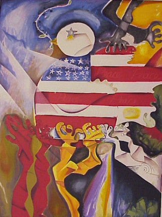 Peace Collector by Alexandra Nechita, 1998 serigraph