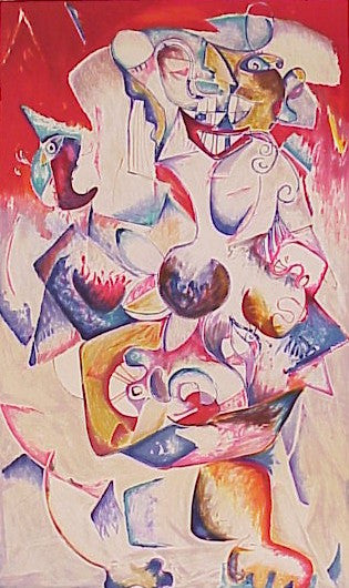Spring Love by Alexandra Nechita, 1997 lithograph