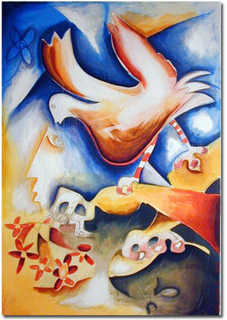 Sprinkle the Joy of Peace by Alexandra Nechita, lithograph