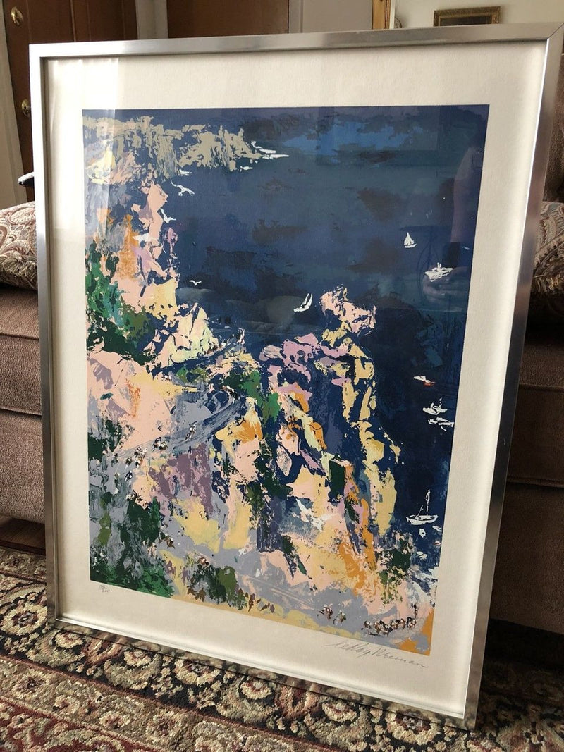 Bikes and Boats (Tour De France) by Leroy Neiman, 1973 serigraph on paper