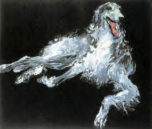Borzoi by Leroy Neiman, 1988 serigraph