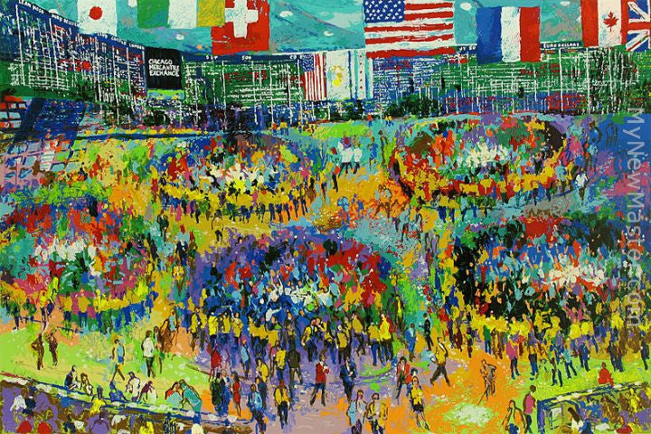 Chicago Mercantile Exchange by Leroy Neiman, 2006 serigraph on paper