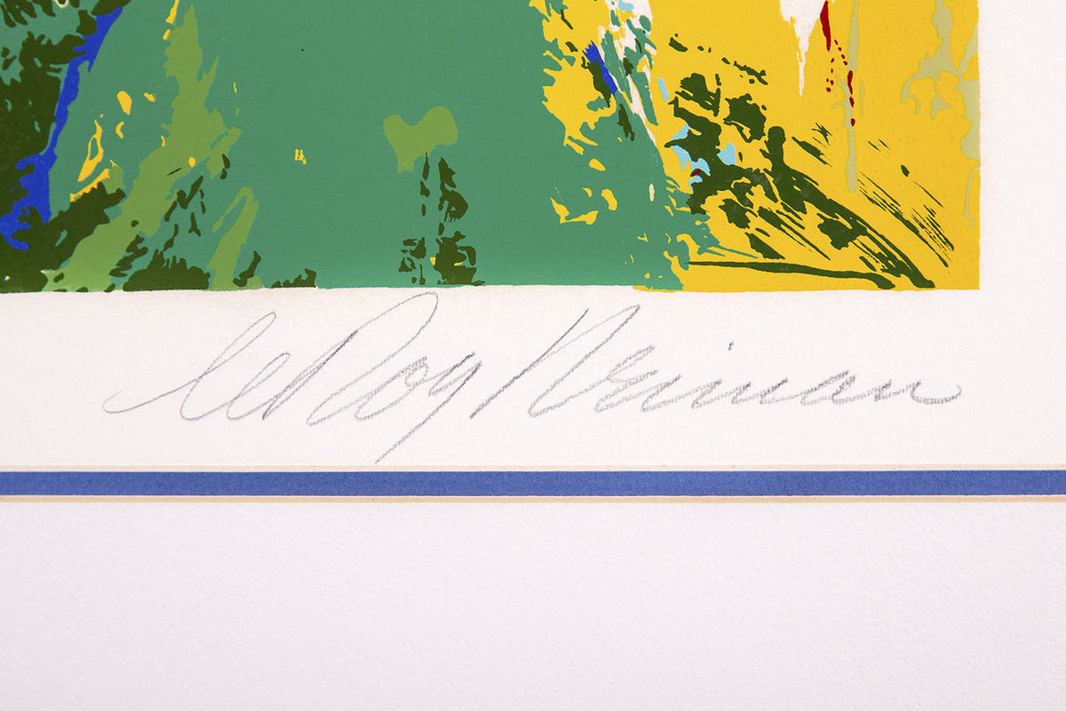 The Finish by Leroy Neiman, 1974 serigraph on paper — detail 2