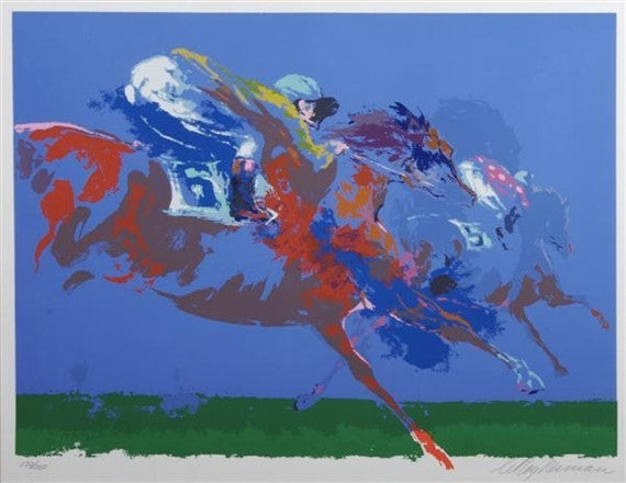 IN THE STRETCH BY LEROY NEIMAN