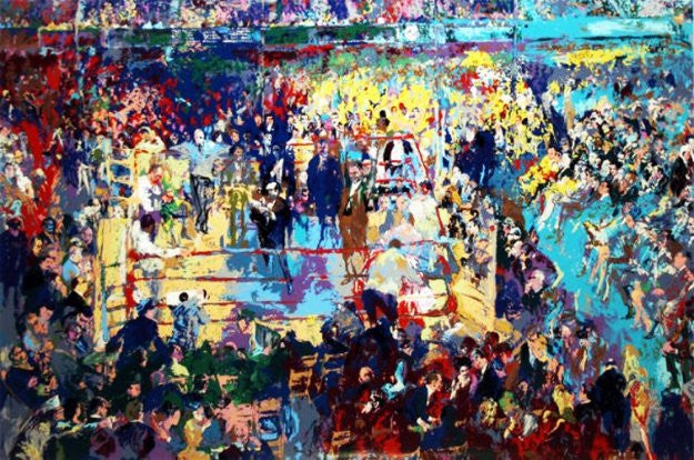 INTRODUCTION OF CHAMPIONS AT MADISON SQUARE GARDEN BY LEROY NEIMAN